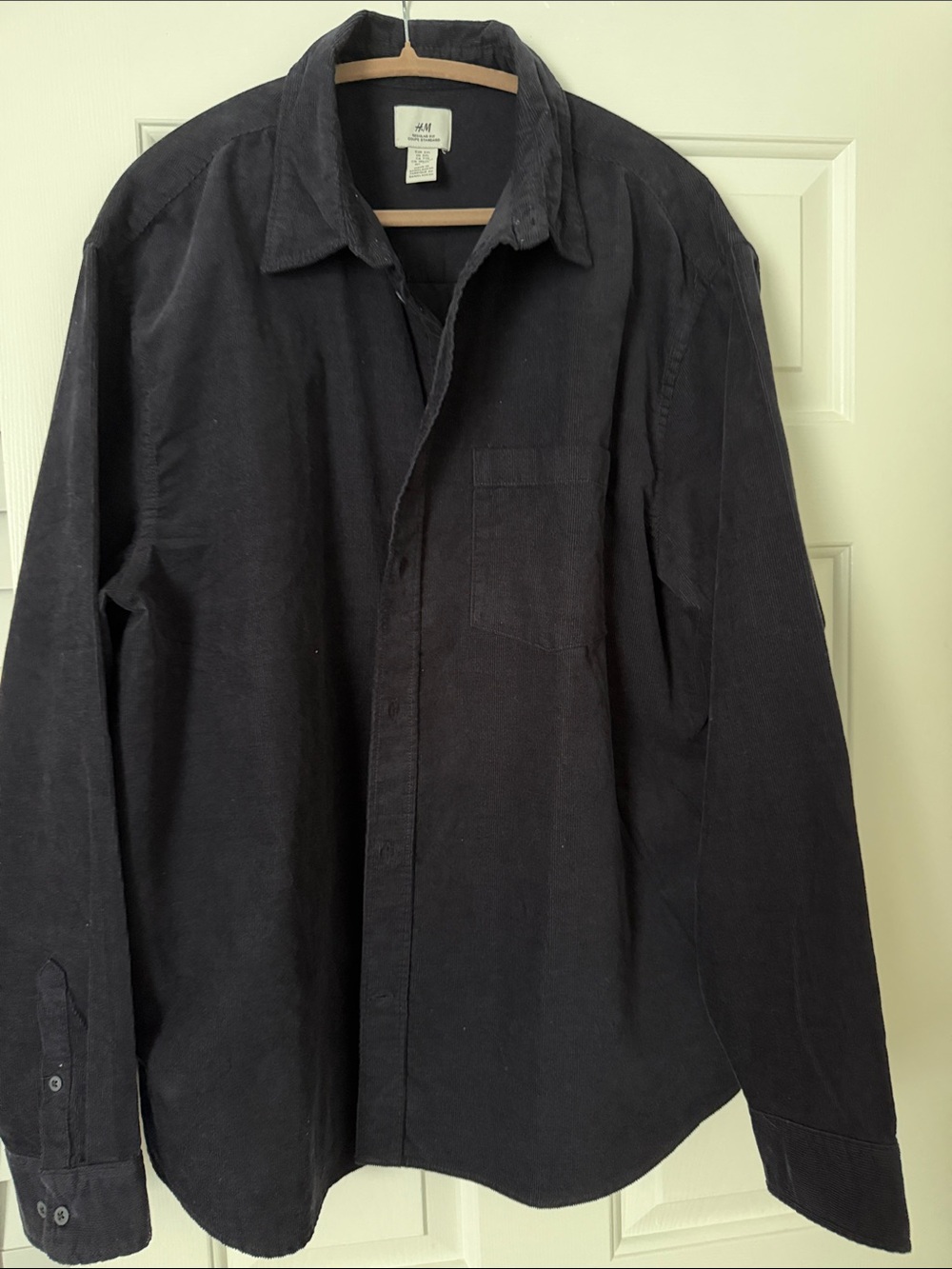 H&M Men's Charcoal Corduroy Shirt Jacket